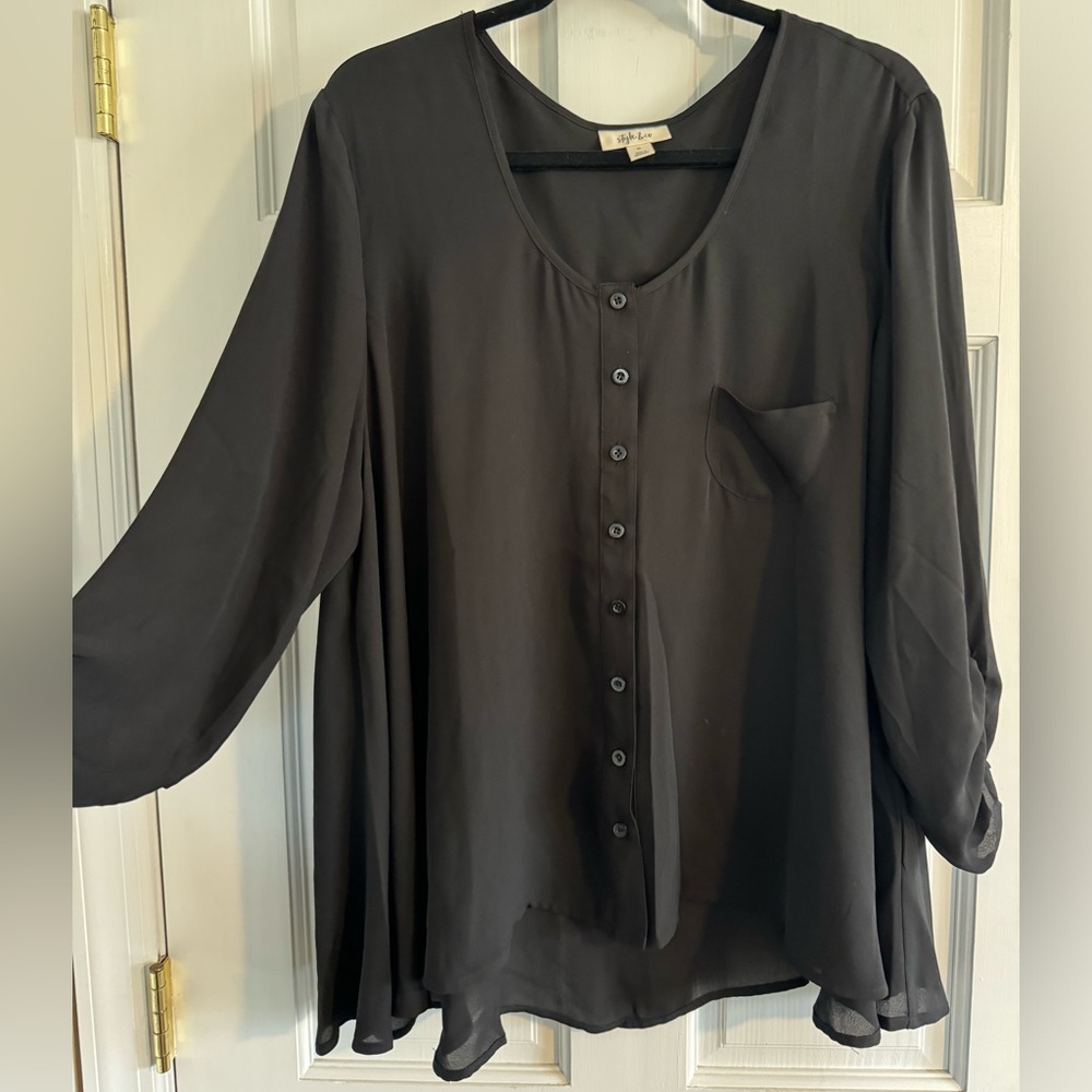 Black long sleeve top